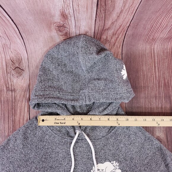 Rare Roots Canada Salt & Pepper Grey Hooded Poncho Cape One Size Fleece - Picture 9 of 11